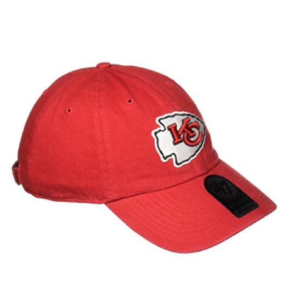 🆕 NFL Kansas City Chiefs '47 Clean Up Adjustable Hat, Red, One Size - Picture 2 of 7